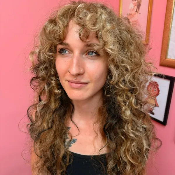 Curly balayage